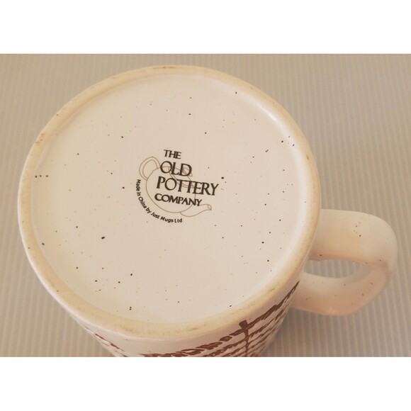 The Old Pottery Company Large Coffee Mug Farmhouse Fern Leaf Autumn Tea Cup 20oz - Picture 6 of 7